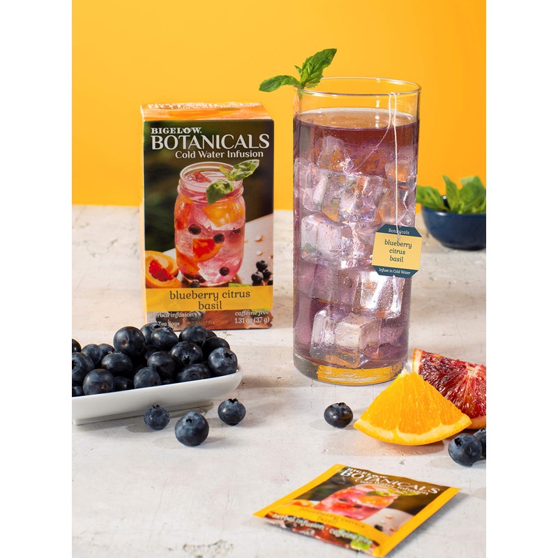 Bigelow Botanicals Cold Water Infusion Blueberry Citrus Basil Tea Bags