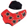 L Shape PU Leather Star Embroidery Semicircular Waterproof Thicken Plush