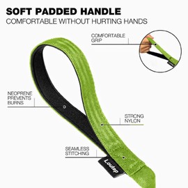 Loutep Dog Training Leash 15ft 20ft 30ft 50ft 100 feet - Extra Long Leash for Dogs with Padded Handle for Small Medium & Large Puppy Breed, Outdoor obedience, Agility Nylon Recall line Lead