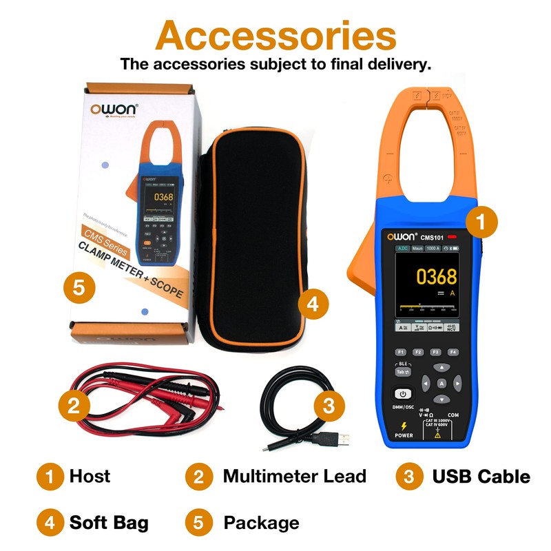 Clamp Meter 1000V AC/DC Voltage Tester 1000A Current Test with
