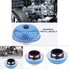 Air Filter Car Universal Motorcycle Air Filter Universal Motorcycle Intake Air Filter Kit Car Air Filter Sport Car High Flow Air Filter 76 mm Universal Car Engine Air Filter (Blue)