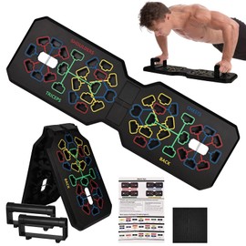 YYTECH 12 in 1 Faltbare Liegestütze Brett mit Handgriff, Premium Liegestützbrett Set, Push Up Board, liegestütze brett, für Zuhause Calisthenics Equipment für Ganzkörper-Training & Effektive
