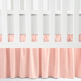 Lush Decor Baby Ruffle Crib Skirt, 52" L x 28" W, Pink