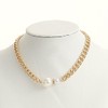 Cubahop Metal Pearl Choker Necklaces Gold Collar Necklace Pendant Chain