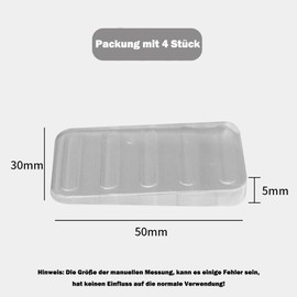 Pack of 4 Rubber Door Wedge Non-Slip, Table Leg Unevenness Pad, Furniture Sofa Table Legs Bed Leg Booster Pad, Adjustable Wedge Dowels, Door Stopper Floor, Transparent Rubber Wedge, for All Hard