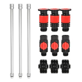 Eden 99989 Multi-Adjustable Sprinkler with Metal Extension Set (12 pcs), Connects to Most Standard (1/2 inch) Threaded Lawn and Garden Watering System