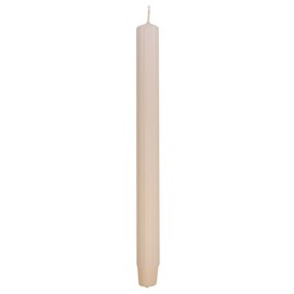 DONAU Home Set of Long Ribbed Taper Candles / Cream Beige / 4 Pieces / 30 x Diameter 2.5 cm Unscented/Ribbed Taper Candles / Table Candles for Decoration in the Living Room, Bathroom / 10 Hours