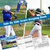 Chiisong 2 Pcs Side by Side Baseball Scorebook 11.5x16 30