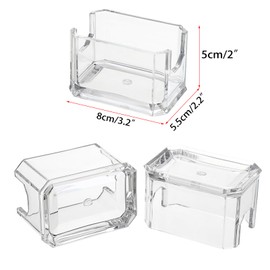 ELLDOO Set of 8 Sugar Packet Holder, Acrylic Sugar Bowl for Restaurant, Tea Bag Organizer, Small Condiments Packet Holder Sugar Caddy Dispenser for Countertop Coffee Bar