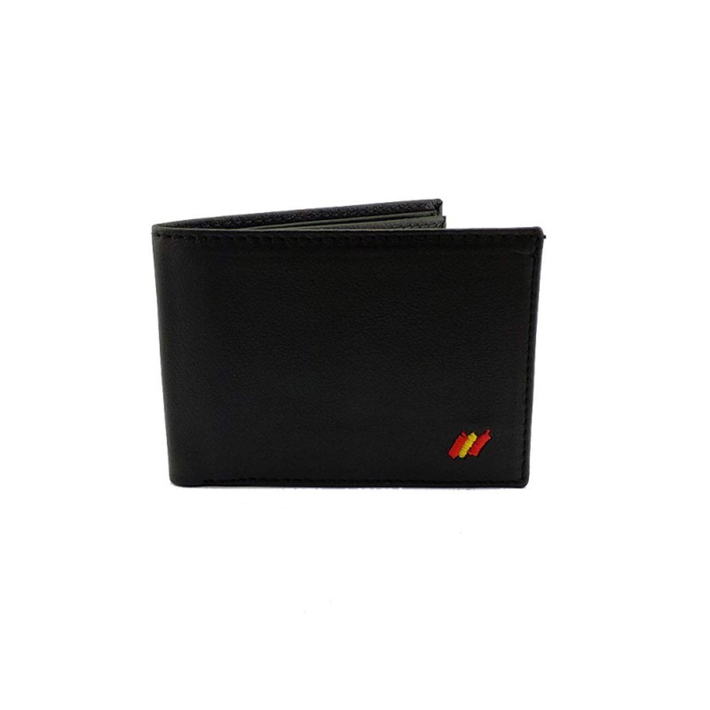 Piel Cabrera Spanish Police Flag Wallet Black UNICA Classic, black,