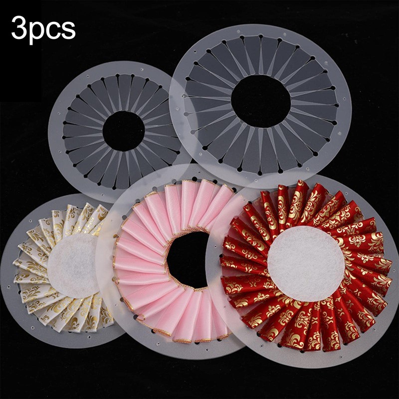 Deevoka 3pcs Easy Rosette Maker Ribbon Rosette Brooch Crafts Sewing