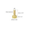 sourcing map Knurled Screws M6 x 20 mm Brass Flat