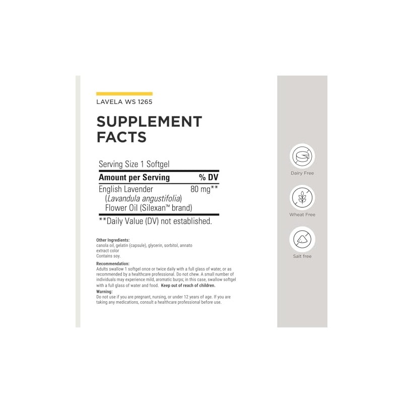 Integrative Therapeutics Lavela WS 1265 - Silexan Supplement for Sleep
