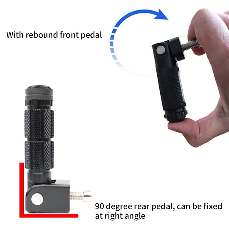 M8 Motorcycle Foldable Foot Pegs Front Footpeg Electric Car Anti-Skid