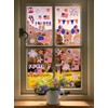 Iconikal 200-Count July 4th Static Vinyl Window Cling Decorations, Patriotic