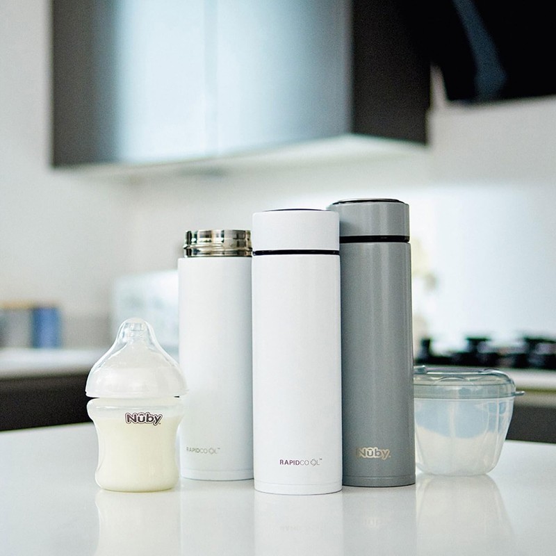 Nuby RapidCool NU-1545 Stainless Steel Bottle for Milk Preparation, Heat