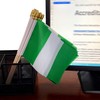 TSMD Nigeria Stick Nigerian Small Mini Hand Held Flags,5x8 Inch,12