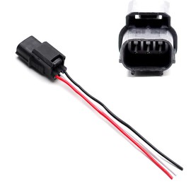 iJDMTOY 3-Way L23B3 Male End Spare Repair Connector Plug w/ 6-Inch Pigtail Harness, Compatible with Acura/Honda Vehicles A/C HVAC Compressor