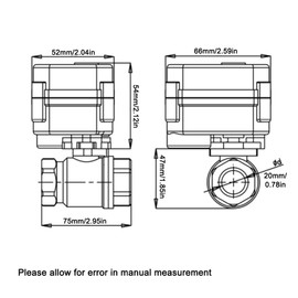 DN25 1 Inch Motorized Ball Valve, 2 Way Stainless Steel Ball Valve, Drinking Water System Air Conditioner Replacement Electrovalve, AC/DC 9-24V