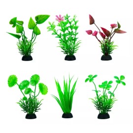 Lomas Plantas Artificiales Para Acuario 20 Cm Bolsa 6 Pz
