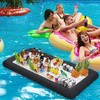Inflatable Buffet Ice Cube Tray Bar for Pool Parties, Pool