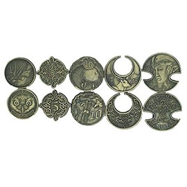 Norse Foundry Adventure Coins (Metal Plated Novelty) Variety Pack (Set of 10) Elven Style RPG D&D