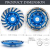 SWIGRANCE 2Pcs Diamond Concrete Grinding Cup Wheels 115mm 4-1/2" Set