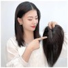 QIANCHUN U-Part Silk Base Real Human Hair Topper Side Part