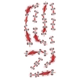 Tinsley Transfers Stapled Trauma Temporary Tattoo FX Kit