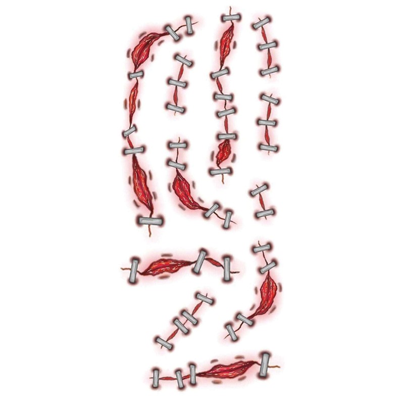 Tinsley Transfers Stapled Trauma Temporary Tattoo FX Kit