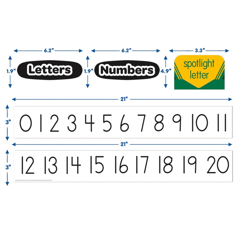 Eureka 847818 Crayola Crayons Mini Alphabet Bulletin Board Set for