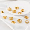 18K Gold Plated Chunky Rings Set for Women,Trendy Exaggerated Stackable