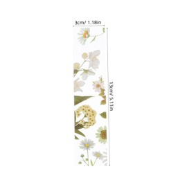 TEHAUX 5pcs Transparent Flower Bookmarks Floral Design for Reading Accessories Classroom Rewards for Students and Teachers Spring Plant Inspired Daisy and Dandelion Markers