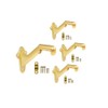 QCAA HandRail Brackets, 3", Zinc Die Cast, Champagne Brass, 4