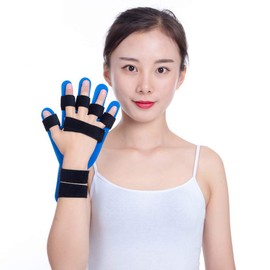 HAMUHA Finger Splint Fingerboard Finger Separator Orthotics Points Hand Wrist Training Orthosis Device Brace Flex Spasm Extension Board Splint Apoplexy Hemiplegia Right Left (Left hand)