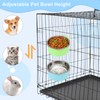 Reshiho Crate Dog Bowl,Removable Stainless Steel Kennel Water Hanging Food