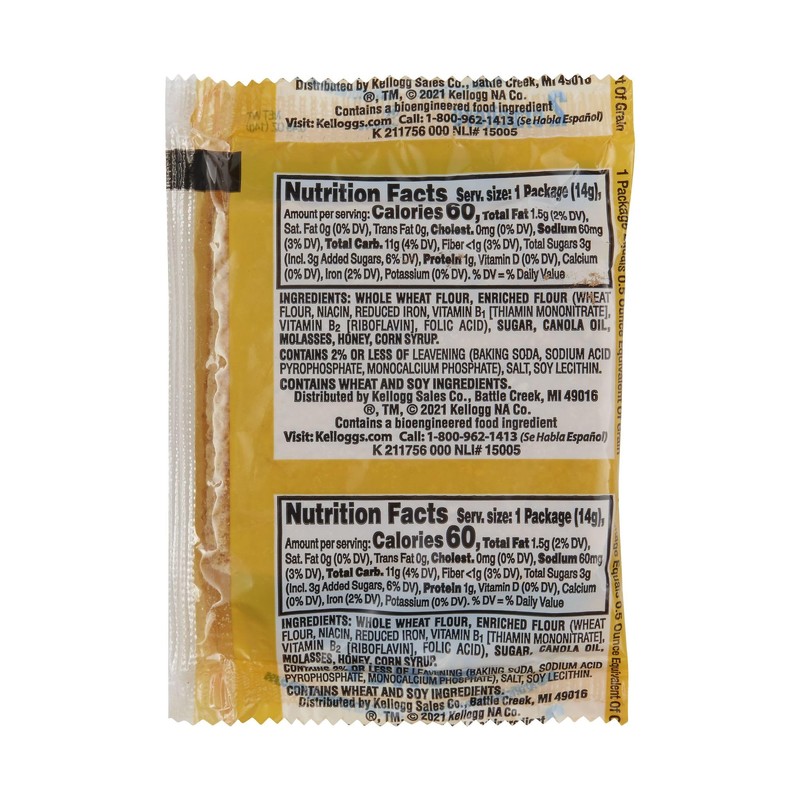 Kellogg's Keebler Grahams Crackers, Honey, 200/2 Count Packages, 0.49 Oz