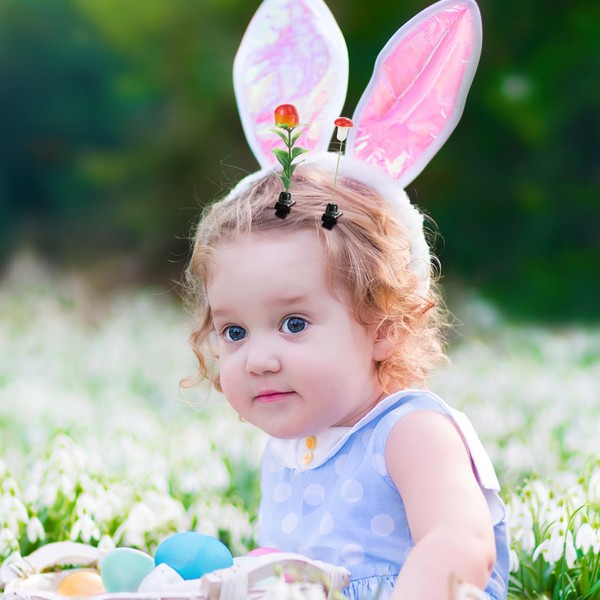 Healeved Mushroom Hair Clip Girls Plant Hair Clip Simulation Plant