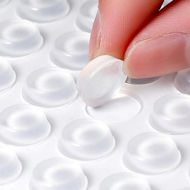 Silicone Cabinet Door Buffer Pad, 64pcs Self Adhesive Slam Noise Dampening Protector, Adhesive Pad Dot for Furniture, Cupboard, Humidor, Hinges, Drawer & Latch & Toilet, Furniture Accessories