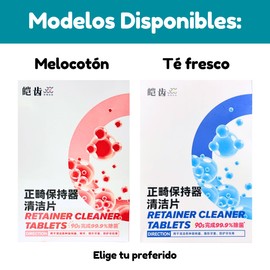 30 Pastillas Limpiadoras para Retenedores, Dentaduras y Protectores Bucales – Eficaces y Portátiles (Melocotón)