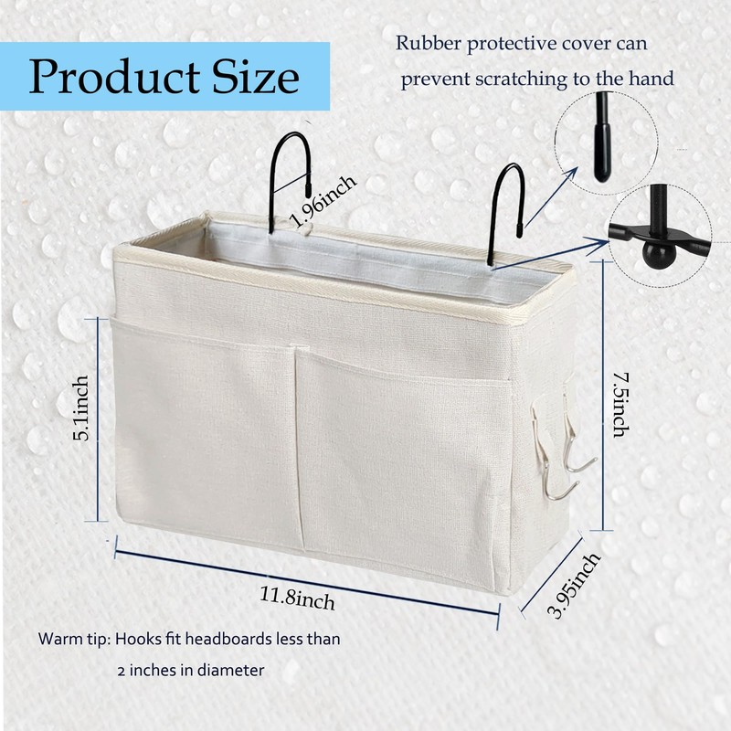 Someteth Bedside Caddy Organizer & Bedside Storage Basket Multi-Function Organizer