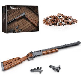 Finger Rock Double Barrelled Model Gun Building Set for Adults, 1:1 Simulation Shooting Mechanical Weapon Technical Building Kit, 1015 Pcs Surprises Collectible Gift for Military Weapon Toy Lovers