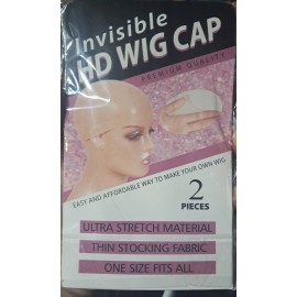 Unbranded Invisable HD Wig Cap, 2 Pcs High Breathable Ultra-Thin Stretchy Bald Caps