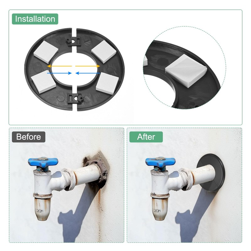 M METERXITY 2-Pack Wall Split Flange, for 2 Inch/50mm OD