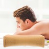 Mobestech Sauna Neck Rest Simulated Rattan Sauna Pillow Sauna Backrest