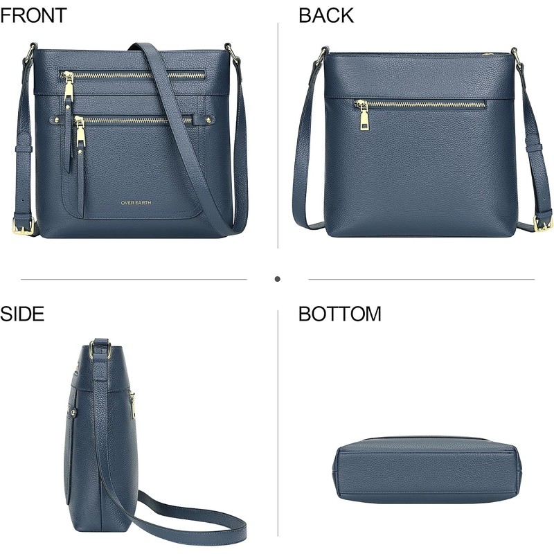 Over Earth - Bolsos cruzados para mujer, bolsos de piel