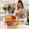 Poerlve Potato and Onion Storage Bin – 3 Pack Bamboo