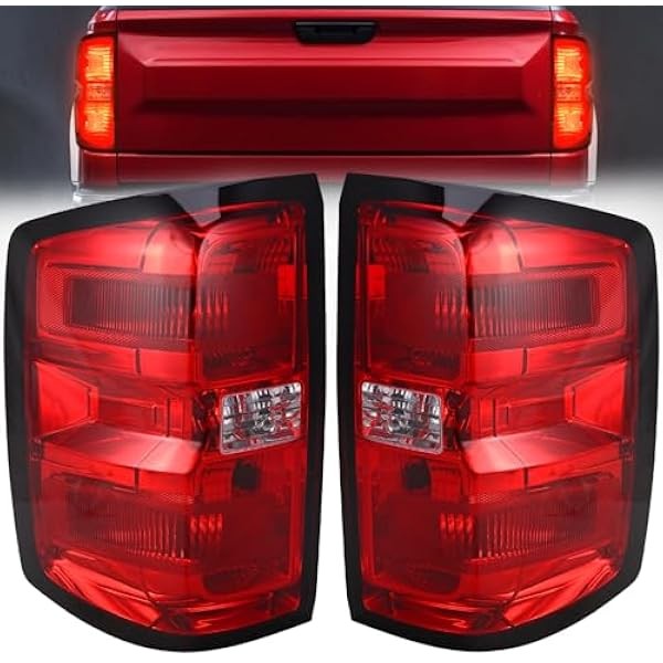 Tail Light Assembly Compatible with 2014 2015 2016-2019 Chevy Silverado