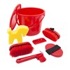 PFIFF 102361 Cleaning Set, Lockable Cleaning Bucket Filled, Horse Grooming