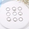 YADOCA 9Pcs 16G Septum Rings Surgical Steel Hoop Nose Rings